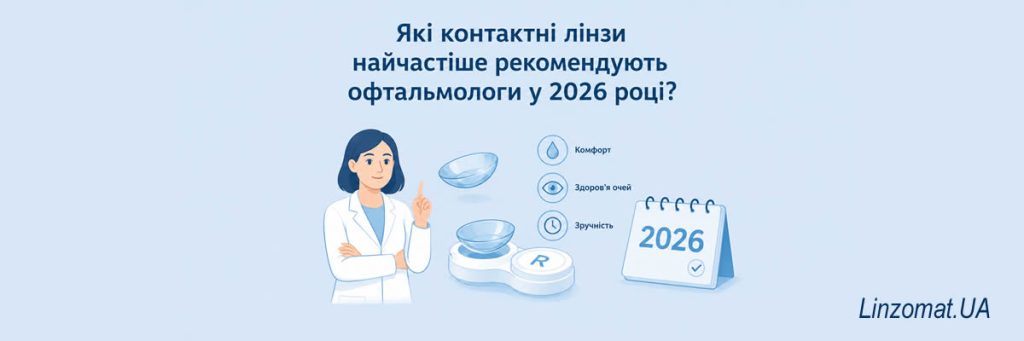 Які контактні лінзи найчастіше рекомендують офтальмологи у 2026 році?