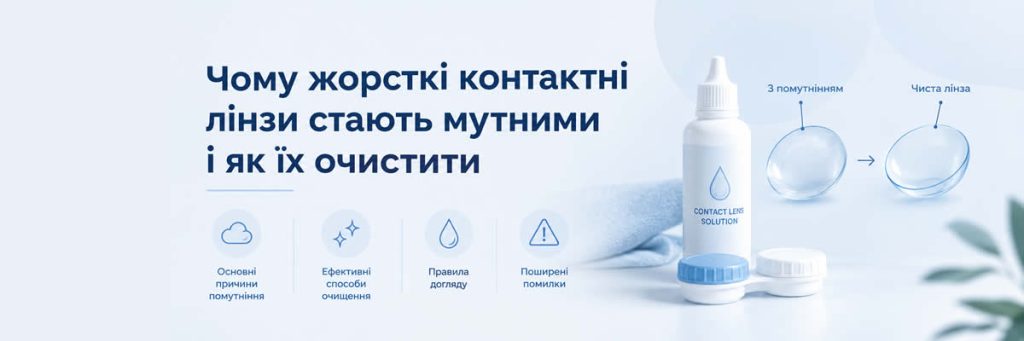 Чому жорсткі контактні лінзи стають мутними і як їх очистити