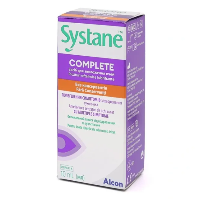 Зволожуючі краплі Systane Complete