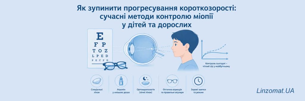 Як зупинити прогресування короткозорості: сучасні методи контролю міопії у дітей та дорослих